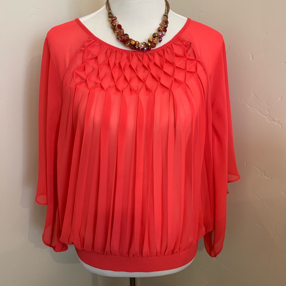 Beautiful Sheer Dolman Sleeve Blouse